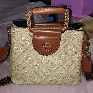 Chic Brown and Tan Crossbody Bag